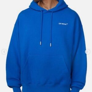 Off-White Men’s Royal Blue Pullover Hoodie